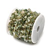 Handmade Natural Green Aventurine Chip Beaded Chains CHC-F020-10G-01-3