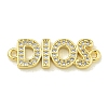 Rack Plating Brass Pave Clear Cubic Zirconia DIOS Links X-KK-U029-17G-1