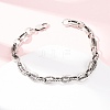 304 Stainless Steel Link Chain Bracelets for Women Men BJEW-C148-06AS-2