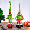 Gorgecraft 4 Sets 2 Style Christmas Wine Bottle Cover Pleuche Decoration AJEW-GF0007-18-4