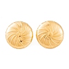 Ion Plating(IP) Flat Round 304 Stainless Steel Stud Earrings for Women EJEW-L272-001G-2