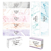90Pcs 9 Style Rectangle with Marble Pattern & Word Handmade Soap Paper Tag DIY-PH0002-77B-WH-1