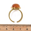 Natural Mixed Gemstone with 304 Stainless Steel Open Cuff Rings Set for Women RJEW-JR01115-5