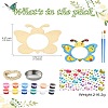 DIY Unfinished Wood Butterfly Shape Pet Feeder Kits for Children's Crafts ST-CJ0009-3-8