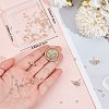 4 Pairs 4 Style Flower Brass Cubic Zirconia Stud Earring Findings KK-CN0003-18-3