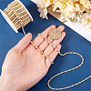Plastic Pearl & Rhinestone Cup Chains CH-WH0013-01B-G-3