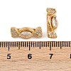 Brass Micro Pave Celar Cubic Zirconia Spacer Bars KK-F910-23G-05-3