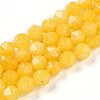 Dyed Natural White Jade Beads Strands G-T139-8mm-46S-2