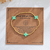 Brass Round Beaded Stretch Bracelets ZM9543-8-1