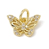 Brass Micro Pave Cubic Zirconia Charms ZIRC-F132-14G-1