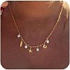Summer Beach Brass & Plastic Imitation Pearl Pendant Necklaces for Women FS-WG04E65-01-1