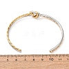 Duo Tone 304 Stainless Steel Knot Open Cuff Bangles for Women SA-CBA2192-05GP-03-5