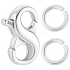 1Pc Sterling Silver Double Opening Lobster Claw Clasps STER-BBC0009-56B-7