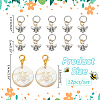 12Pcs 2 Style Bees Tibetan Style Alloy Pendant Stitch Markers HJEW-NB00041-2