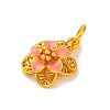 Brass Enamel Pendants KK-U042-14G-02-2