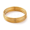 7Pcs PVD Vacuum Plating 304 Stainless Steel Bangles Set for Women BJEW-A011-09A-G-1