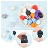 GOMAKERER 20Pcs 10 Colors Eco-Friendly Silicone Beads FIND-GO0001-42-3