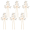 6Pcs Alloy Rhinestone Hair Sticks for Women OHAR-FG0001-08KCG-1