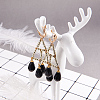 Brass Hoop Earring Findings with Latch Back Closure KK-L148-07-5