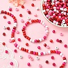 1000Pcs 5 Colors Valentine's Day Round Dyed Natural Wood Beads WOOD-YW0001-13-5