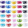 50Pcs 10 Colors Opaque Resin Rondelle European Beads RESI-TA0005-47-2