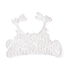 Antler & Word Merry Christmas Dispaly Decoration Silicone Molds DIY-K051-09-2