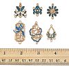 36Pcs 6 Styles Alloy Enamel Connector Charms FIND-FS0004-46C-5