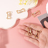 5 Pcs Brass Micro Pave Clear Cubic Zirconia Screw Carabiner Lock Charms KK-TA0003-17-5