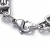 Unisex 201 Stainless Steel Byzantine Chain Bracelets BJEW-L637-34C-P-3