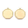 304 Stainless Steel Pendant Cabochon Settings STAS-N108-71G-1