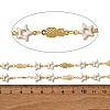 Brass Pineapple with Star Link Chains KK-D422-03G-3