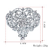 Crystal Rhinestone Heart Lapel Pin HEAR-PW0001-053-2