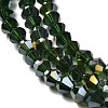 Transparent Electroplate Glass Beads Strands EGLA-A039-T2mm-B25-3