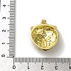 Rack Plating Brass Micro Pave Cubic Zirconia Pendants KK-A210-02B-G-3