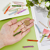 18Pcs 9 Color Natural & Dyed Malaysia Jade Pendants PALLOY-FH00131-3