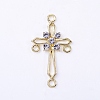 Zinc Alloy Crystal Rhinestone Religion Cross Chandelier Component Links FIND-TAC0002-057-1-1