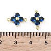Rack Plating Brass Pave Cubic Zirconia Connector Charms X-KK-H474-20G-03-3
