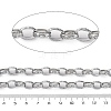 304 Stainless Steel Textured Rolo Chains STAS-P386-08P-2