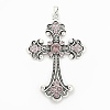 Alloy Rhinestone Big Pendants PALLOY-P198-01AS-RS-1