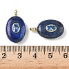 Natural Lapis Lazuli & Cubic Zirconia Pendants G-Z076-01G-21-3