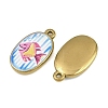 Printed 304 Stainless Steel Enamel Pendants SA-CBA1ED9-22G-01-2