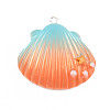 Opaque Resin Pendants X-RESI-S356-059B-03-1