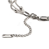304 Stainless Steel Satellite Chains Triple Layer Multi-strand Bracelet for Women BJEW-M040-01P-3