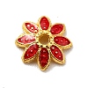 Multi-Petal Alloy Enamel Bead Caps FIND-G029-02G-05-1