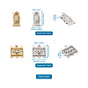 20Pcs 4 Style Brass Filigree Box Clasps KK-PJ0001-15-8