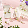 9Pcs Handmade Printed Porcelain Beads PORC-TADJ0001-01G-5