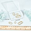 SUNNYCLUE 6Pcs 3 Style Brass Spring Gate Rings DIY-SC0019-62-7