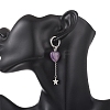 Valentine's Day Heart 304 Stainless Steel Hoop Earrings EJEW-TA00799-03-3