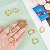 Rack Plating Brass Spring Gate Rings KK-UN0003-05B-3