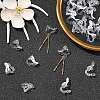 50Pcs 2 Styles Plastic Clip-on Earring Findings FIND-YW0012-89-4